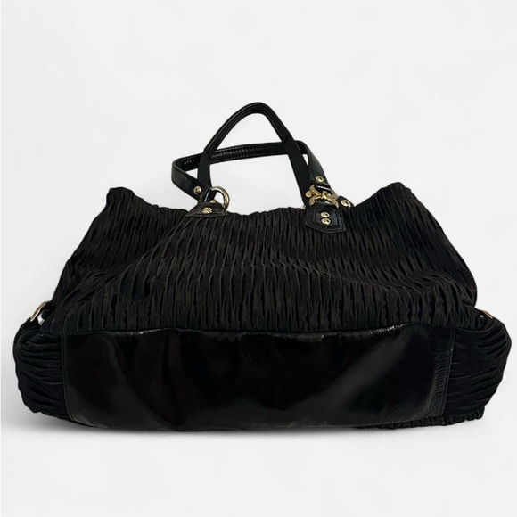 Coach Ashley Gathered Satin Carryall Tote / Satchel
